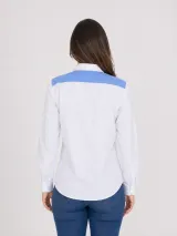 Camisa Social com Vivo Frontal e Bolso - Manga Longa (Tricoline) - Camisas Sociais | América Uniformes MODERNA MENINAS MODA INFANTIL LTDA - foto 4