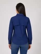 Camisa de Campo com Proteção UV 50+ - Manga Longa (Tricoline com Proteção UV 50) - Agronegócio | América Uniformes MODERNA MENINAS MODA INFANTIL LTDA - foto 4