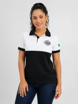 Camisa Polo Personalizada Masculina e Feminina Preto e Branco - Camisa Polo | América Uniformes MODERNA MENINAS MODA INFANTIL LTDA - foto 3
