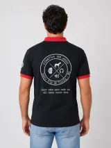 Camisa Polo Comitiva Personalizada Preta com Detalhes Vermelhos - Comitiva | América Uniformes MODERNA MENINAS MODA INFANTIL LTDA - foto 2