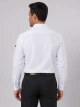 Camisa Social Executiva Personalizada Branca Manga Longa para Uniforme Masculina e Feminina - Camisas Sociais | América Uniformes MODERNA MENINAS MODA INFANTIL LTDA - foto 3