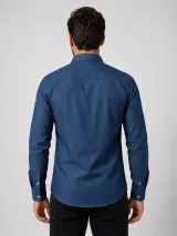 Camisa Jeans Personalizada Manga Longa Masculina e Feminina para Uniforme Profissional - Camisas Sociais | América Uniformes MODERNA MENINAS MODA INFANTIL LTDA - foto 2