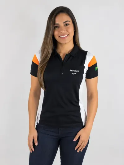 Camisa Polo com Zíper Personalizada Masculina e Feminina para Uniforme Empresarial