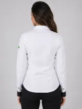 Camisa Social Personalizada Branca Manga Longa em Algodão e Poliéster para Uniforme - Camisas Sociais | América Uniformes MODERNA MENINAS MODA INFANTIL LTDA - foto 4
