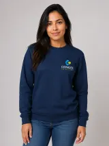 Moletom Personalizado Gola Careca Azul Marinho para Uniforme de Empresa Masculino e Feminino - Moletons e Blusas de Frio | América Uniformes MODERNA MENINAS MODA INFANTIL LTDA - foto 1