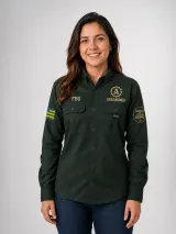 Camisa Agro Personalizada Manga Longa em Tricoline com Proteção UV 50 - Agronegócio | América Uniformes MODERNA MENINAS MODA INFANTIL LTDA - foto 3