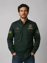 Camisa Agro Personalizada Manga Longa em Tricoline com Proteção UV 50 - Agronegócio | América Uniformes MODERNA MENINAS MODA INFANTIL LTDA - foto 1