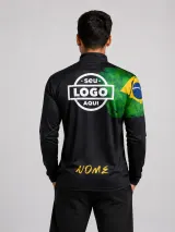 Camiseta Gola Alta com Zíper - Manga Longa (Dry Fit Sublimado) - Gola Alta / Pesca | América Uniformes MODERNA MENINAS MODA INFANTIL LTDA - foto 8