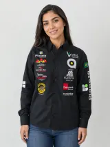 Camisa de Comitiva Personalizada Rancho Blackstone Preta Manga Longa Masculina e Feminina - Comitiva | América Uniformes MODERNA MENINAS MODA INFANTIL LTDA - foto 1