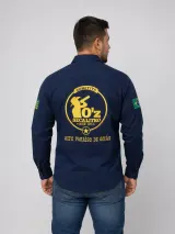 Camisa de Comitiva Personalizada Seca Litro Azul Marinho Manga Longa Masculina e Feminina - Comitiva | América Uniformes MODERNA MENINAS MODA INFANTIL LTDA - foto 3