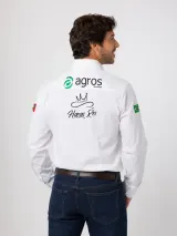 Camisa Agro Personalizada Haras Rei Branca Manga Longa Masculina e Feminina - Agronegócio | América Uniformes MODERNA MENINAS MODA INFANTIL LTDA - foto 2
