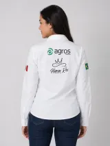 Camisa Agro Personalizada Haras Rei Branca Manga Longa Masculina e Feminina - Agronegócio | América Uniformes MODERNA MENINAS MODA INFANTIL LTDA - foto 4