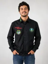 Camisa de Rodeio Personalizada CIA 2A Bulls Preta Manga Longa Masculina e Feminina - Comitiva | América Uniformes MODERNA MENINAS MODA INFANTIL LTDA - foto 2