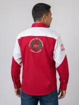 Camisa de Comitiva Personalizada CTG Refúgio dos Tropeiros Vermelha e Branca Manga Longa Masculina e Feminina - Comitiva | América Uniformes MODERNA MENINAS MODA INFANTIL LTDA - foto 2