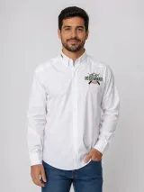 Camisa de Comitiva Personalizada Pé de Baraio Branca Manga Longa Masculina e Feminina - Comitiva | América Uniformes MODERNA MENINAS MODA INFANTIL LTDA - foto 1