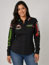 Camisa de Comitiva Personalizada Os Traiados Preta Manga Longa Masculina e Feminina - Comitiva | América Uniformes MODERNA MENINAS MODA INFANTIL LTDA - foto 1