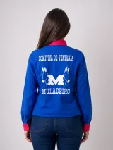 Camisa de Comitiva Personalizada Muladeiro Bicolor Azul e Rosa Manga Longa Masculina e Feminina - Comitiva | América Uniformes MODERNA MENINAS MODA INFANTIL LTDA - foto 4