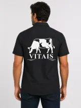 Camisa Agro Personalizada Vitais Preta Manga Curta Masculina e Feminina - Agronegócio | América Uniformes MODERNA MENINAS MODA INFANTIL LTDA - foto 2