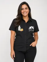 Camisa Agro Personalizada Vitais Preta Manga Curta Masculina e Feminina - Agronegócio | América Uniformes MODERNA MENINAS MODA INFANTIL LTDA - foto 3