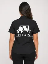 Camisa Agro Personalizada Vitais Preta Manga Curta Masculina e Feminina - Agronegócio | América Uniformes MODERNA MENINAS MODA INFANTIL LTDA - foto 4