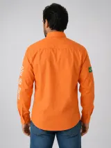 Camisa Agro Personalizada Expomonte 2024 Laranja Manga Longa Masculina e Feminina - Agronegócio | América Uniformes MODERNA MENINAS MODA INFANTIL LTDA - foto 2
