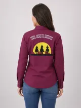 Camisa de Comitiva Personalizada Amigos do Barranco Vinho Manga Longa Masculina e Feminina - Comitiva | América Uniformes MODERNA MENINAS MODA INFANTIL LTDA - foto 4
