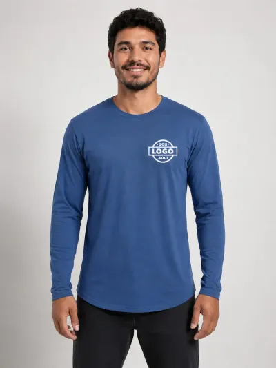 Camiseta Gola O - Manga Longa (PV Estampado)