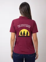 Polo de Comitiva Personalizada Amigos do Barranco Vinho Masculina e Feminina - Comitiva | América Uniformes MODERNA MENINAS MODA INFANTIL LTDA - foto 4