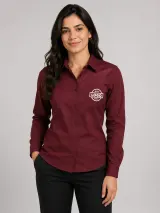 Camisa Aberta Tradicional - Manga Longa (Tricoline 100% algodão) - Camisas Sociais | América Uniformes MODERNA MENINAS MODA INFANTIL LTDA - foto 1