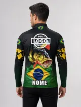 Camiseta Gola Alta - Manga Longa (Dry Fit Sublimado) - Gola Alta / Pesca | América Uniformes MODERNA MENINAS MODA INFANTIL LTDA - foto 2