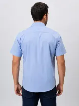 Camisa Social Vista Italiana com Bolso - Manga Curta (Tricoline) - Camisas Sociais | América Uniformes MODERNA MENINAS MODA INFANTIL LTDA - foto 3