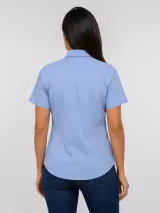 Camisa Social Vista Italiana com Bolso - Manga Curta (Tricoline) - Camisas Sociais | América Uniformes MODERNA MENINAS MODA INFANTIL LTDA - foto 4