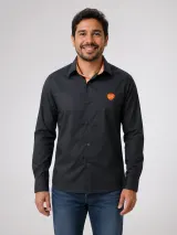 Camisa Social Vista Colorida - Manga Longa (Tricoline) - Camisas Sociais | América Uniformes MODERNA MENINAS MODA INFANTIL LTDA - foto 1