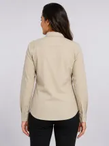 Camisa Social Vista Italiana Bolso Duplo com Lapela - Manga Longa (Tricoline) - Camisas Sociais | América Uniformes MODERNA MENINAS MODA INFANTIL LTDA - foto 4